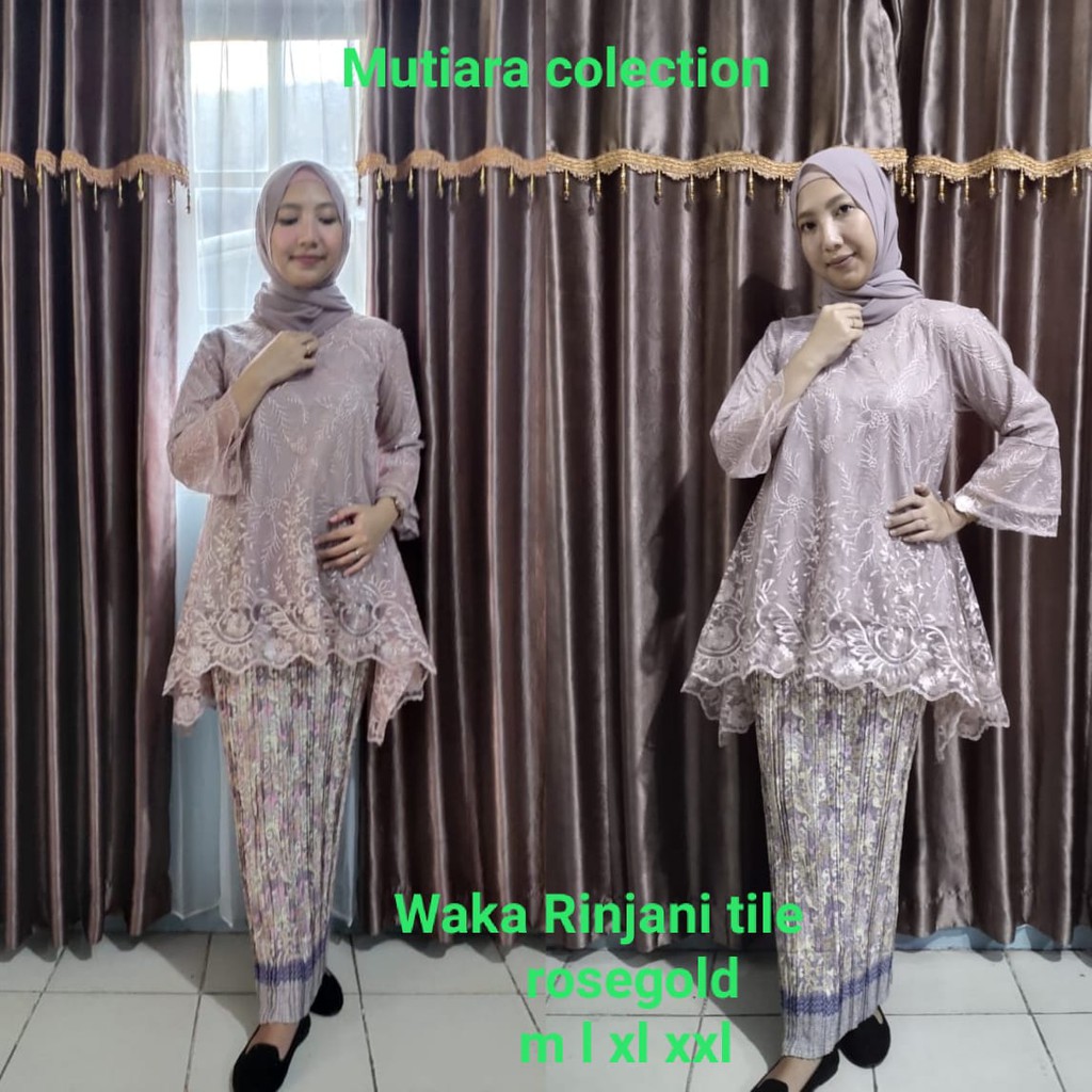 Kebaya Modern Waka Rinjani Tulle Aneka Pilihan Warna