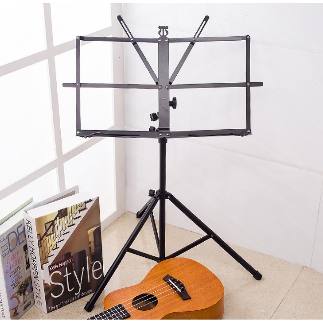 Stand Music Lipat RINGAN 135 CM Partitur BONUS Softcase | Sten Book Buku Dirijen Praktis Musik