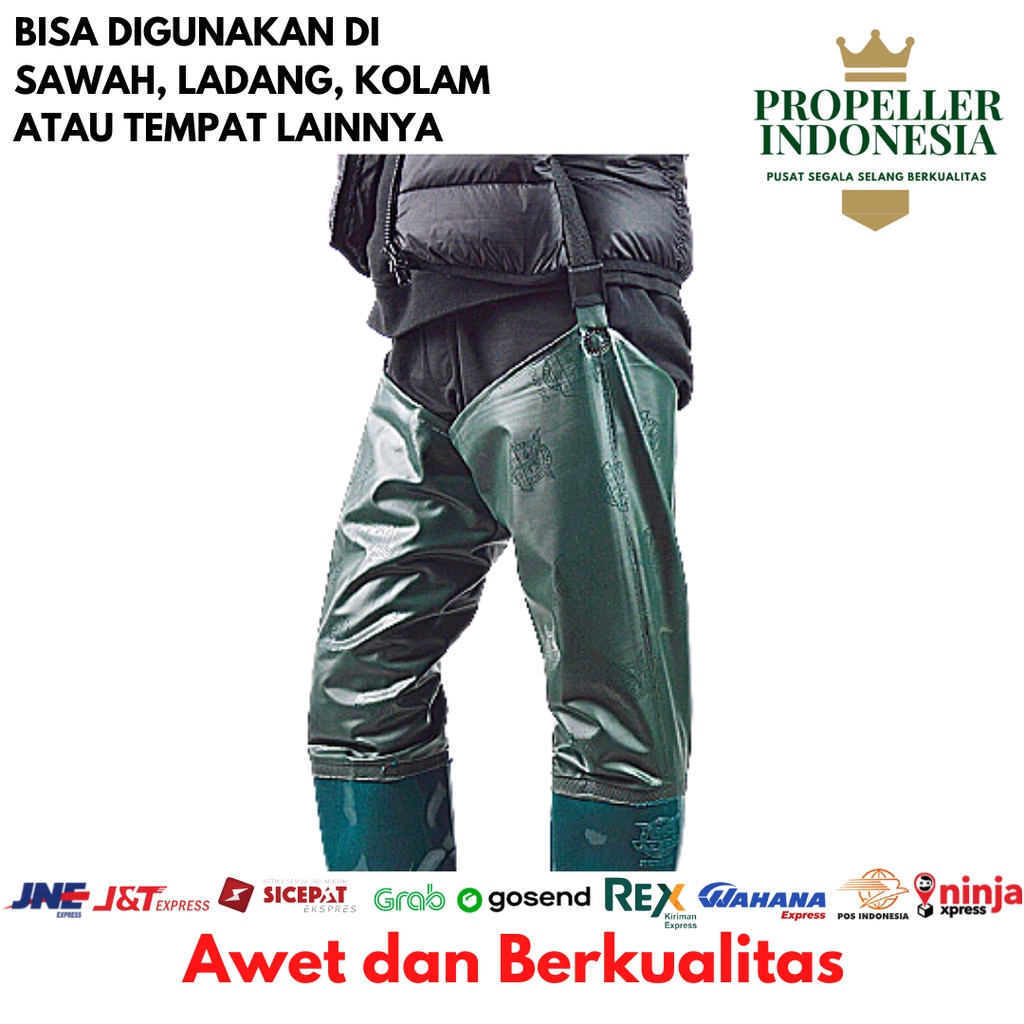 Sepatu Sawah Anti Keong Petani Nelayan Anti Air Boots Wanita Pria Rawa Kebun Ternak Mancing Celana 75 CM Anti Slip Bot But Serbaguna Tahan Air