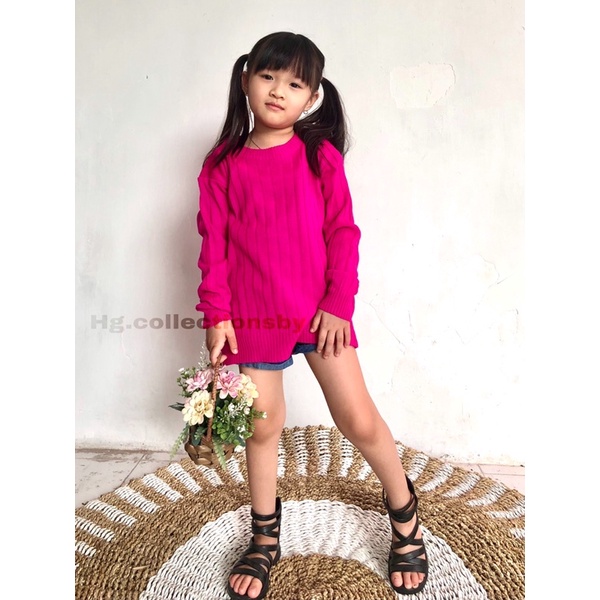 SWEATER RAJUT ANAK PEREMPUAN/ATASAN RAJUT ANAK