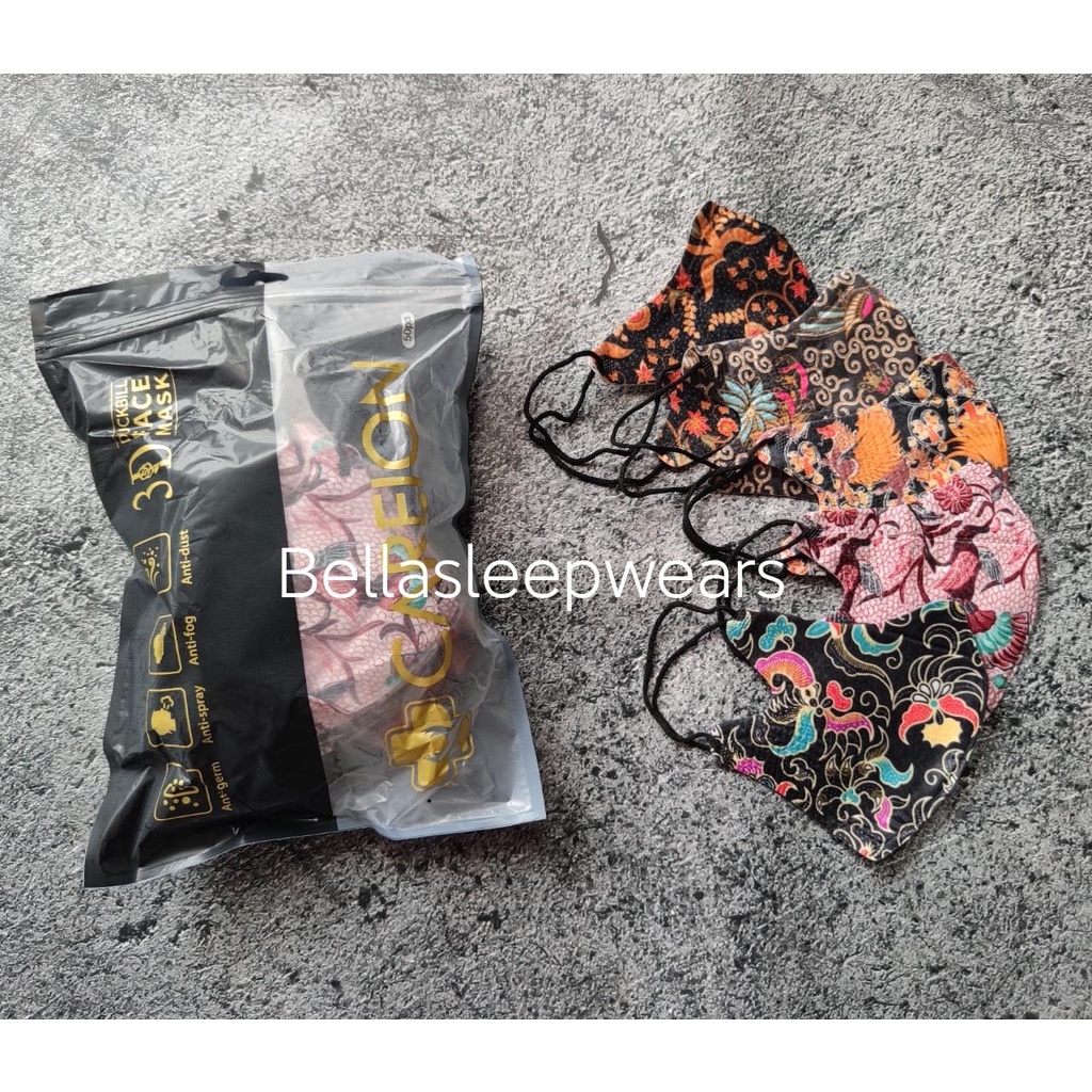 DB CAREION MIX 5M BATIK - MASKER DUCKBILL MOTIF BATIK CAREION ORIGINAL