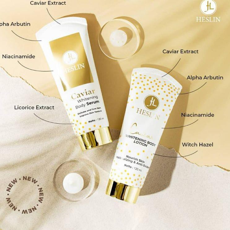 ✻ Whitening Body Lotion dan Serum Heslin Beauty/Heslin Body Lotion/Lotion Heslin ♢