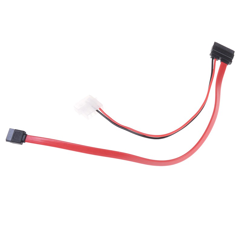 (Ele) Kabel Power Sata 7 + 6pin Slimline Warna Putih Untuk Dvd + Rw Drive