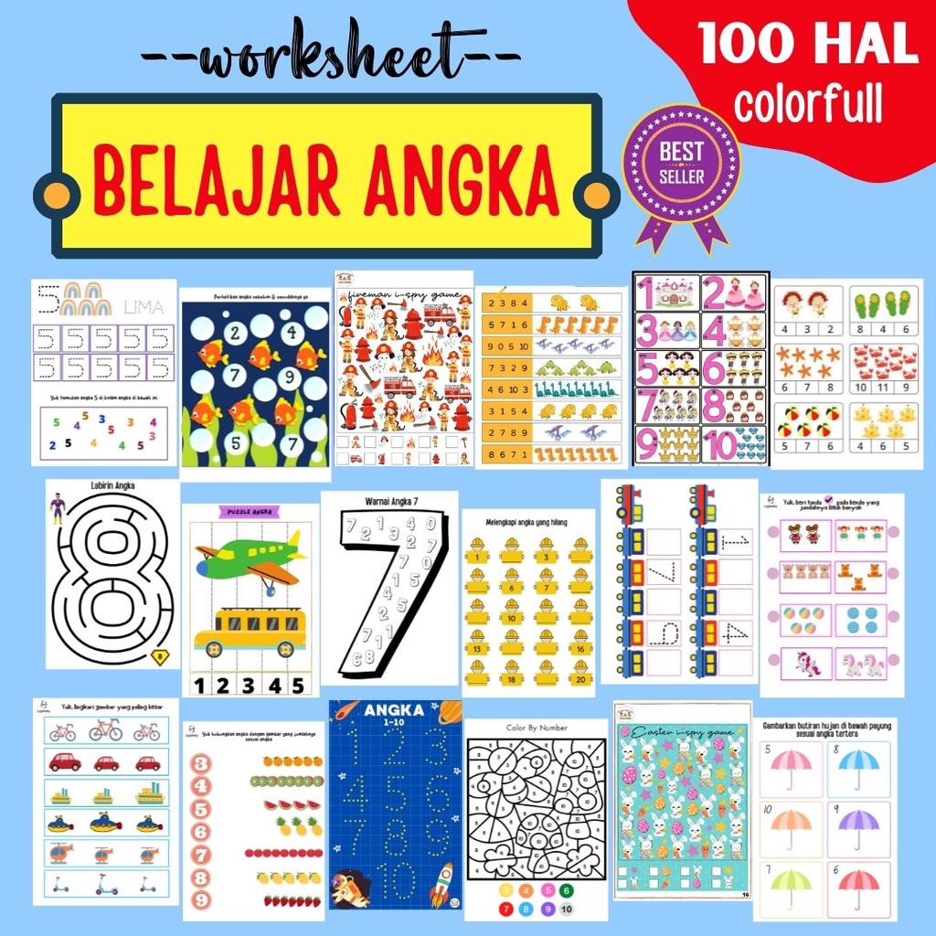 Jual Buku Belajar Menulis Huruf dan Angka Buku Belajar Membaca Anak TK