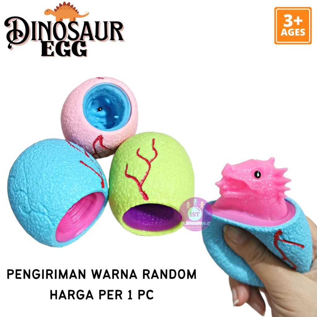 MWN Mainan Pop up Anak DInosaur Egg / Telur Dinosaur Karet