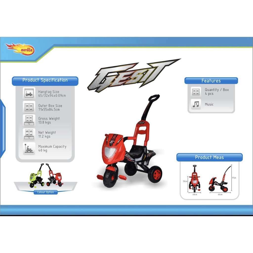 mainan sepeda roda tiga si gesit / sepeda dorong si gesit mengeluarkan suara