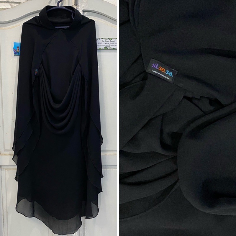 Preloved khimar sisesa black