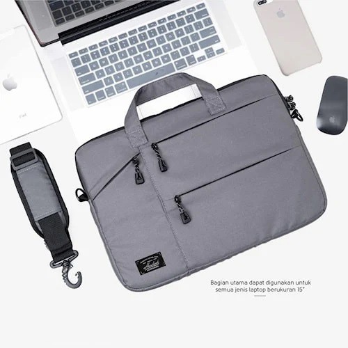 Tas Laptop Hardcase Macbook Jinjing Pocket 14 15 inch / Tas selempang untuk laptop leptop ANTI AIR W