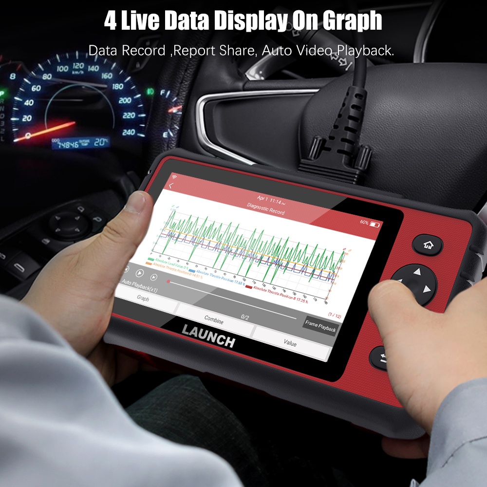LAUNCH X431 CRP909 OE-Level Obd2 Scanner Pemindai Mobil Odb2 Alat Diagnostik Mobil Obd Pemindai Diagnostik Mobil Pemindai Otomotif Dengan 26 Fungsi Reset Pemeliharaan