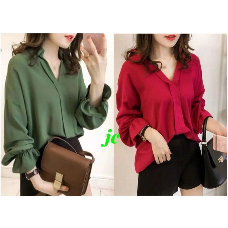 JCMP - Blouse LUBETA / Atasan Wanita Terbaru / Kemeja Wanita Simple Kekinian