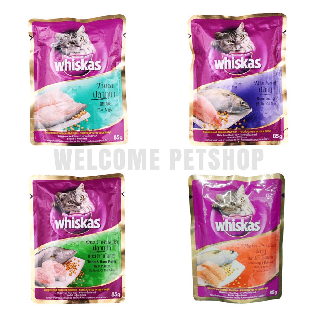 WHISKAS POUCH / MAKANAN KUCING BASAH / CAT WET FOOD 85 GR ALL VARIAN