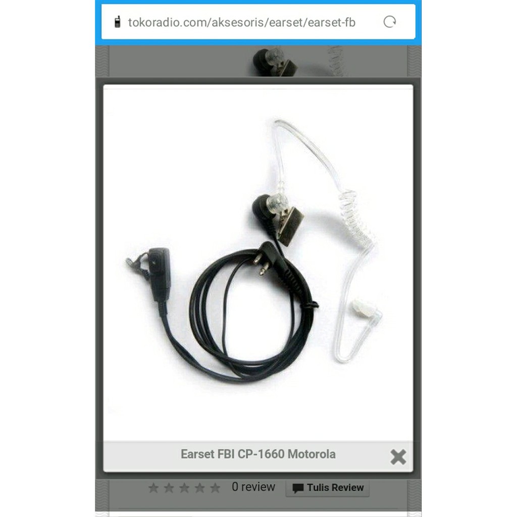 headhset ht spiral motorolla cp 1660  lop418