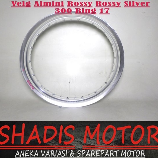 Velg Almini Rossy W Shape Ukuran 300 Ring 17 Warna Silver Velg Jari Jari Motor