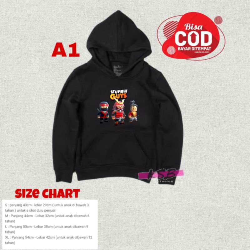 jaket sweater hoodie anak game stumble guys/hodie anak stumble guys/hoodie anak laki laki/perempuan/