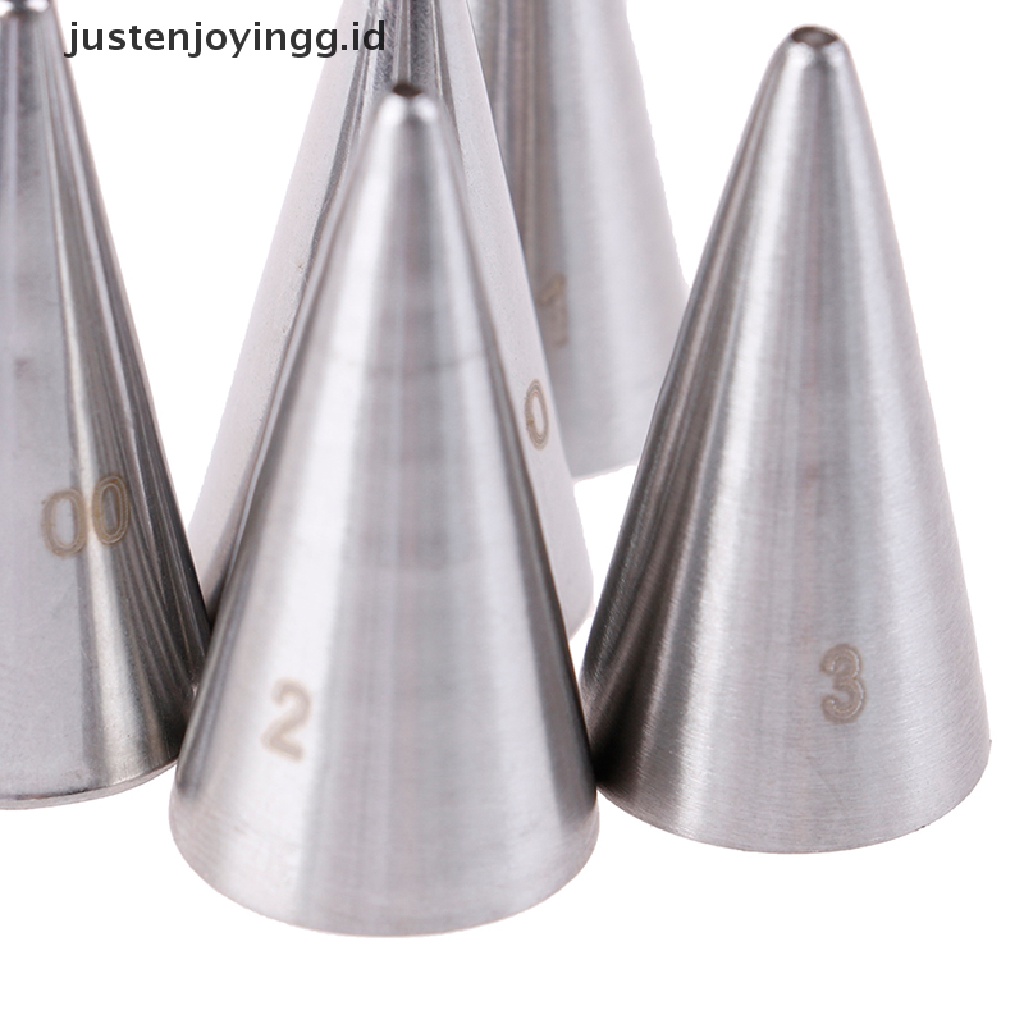 5 Pcs Nozzle Icing Piping Bentuk Bulat Untuk Dekorasi Pastry