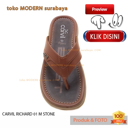 CARVIL RICHARD 01 M STONE sandal pria casual sandal jepit