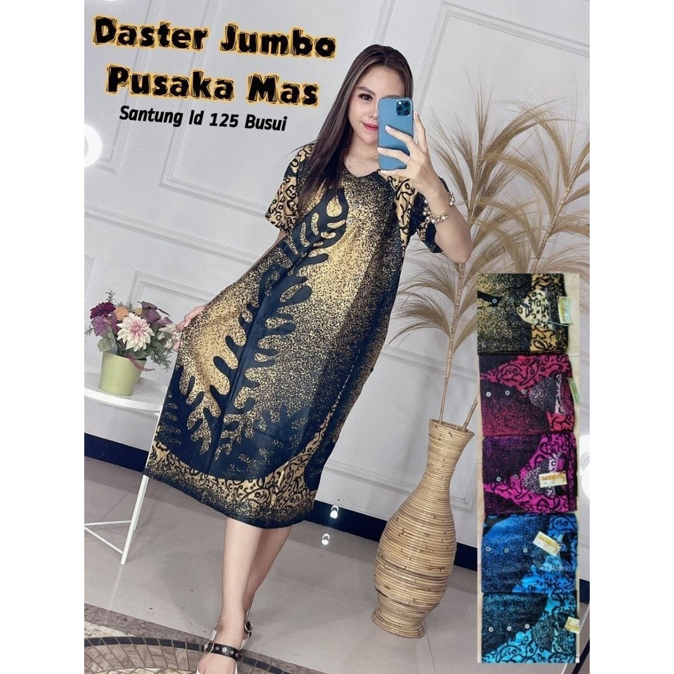 ( BEBAS PILIH WARNA ) Daster Jumbo Ld 120 - 130 cm Daster Kekinian Bumil Busui kancing depan lengan pendek Bahan Rayon Santung Premium Adem Nyaman Dipakai Harga Grosir Daster Murah Sabrina Motif Populer Terbaru  ( BISA COD )