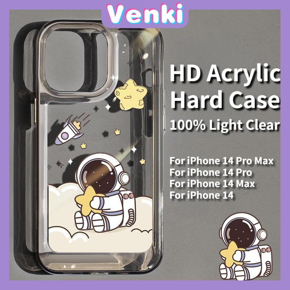 iPhone Case HD Acrylic High Quality Hard Case Metal Button Protection Camera Shockproof Astronaut Cute Compatible For iPhone 14 Pro Max 13 Pro Max 12 Pro Max 11 Pro Max xr xs max