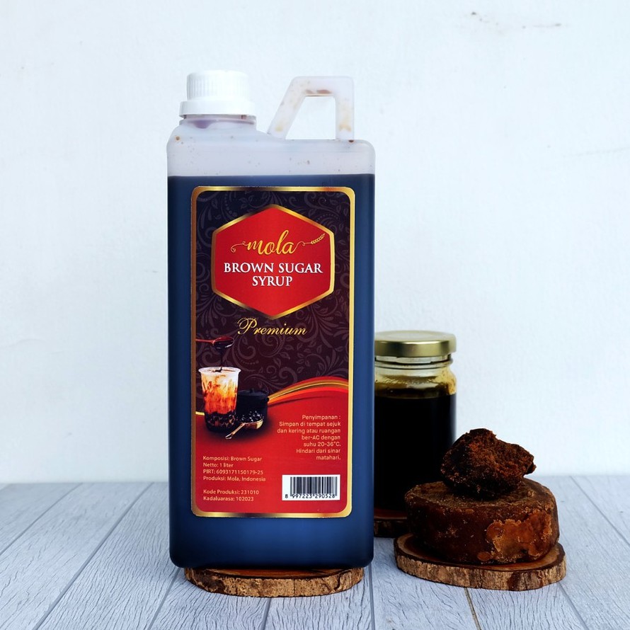 Mola Brown Sugar Cair 1 Liter Premium seperti Xing Fu Tang, Tiger, Kokumi Sugar dll