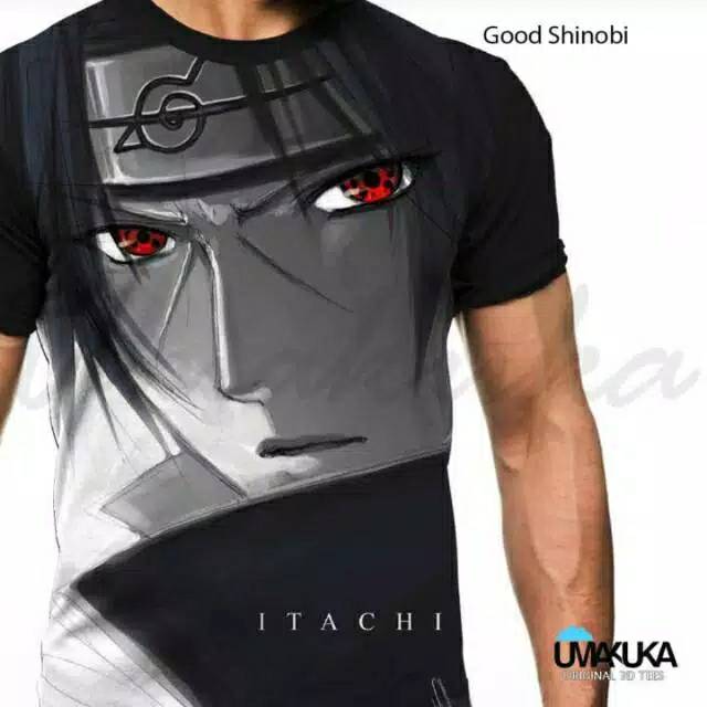 Kaos Umakuka 3d Fullprint Good Shinobi kartun anak Uchiha Itachi anime Naruto distro cowok murah