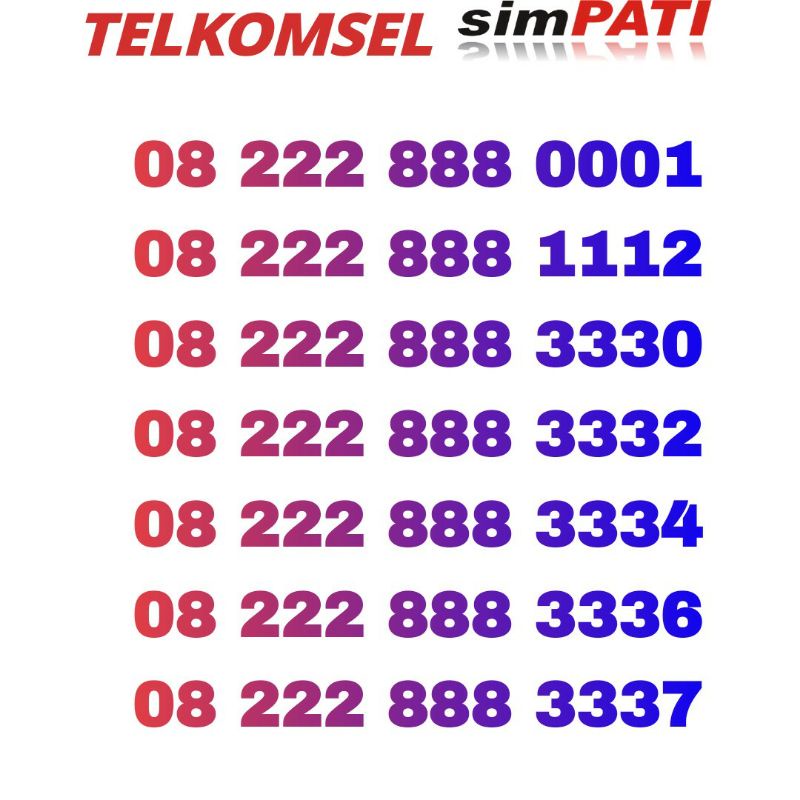 nomor cantik telkomsel loop aaa bbb ccc 222888aaa