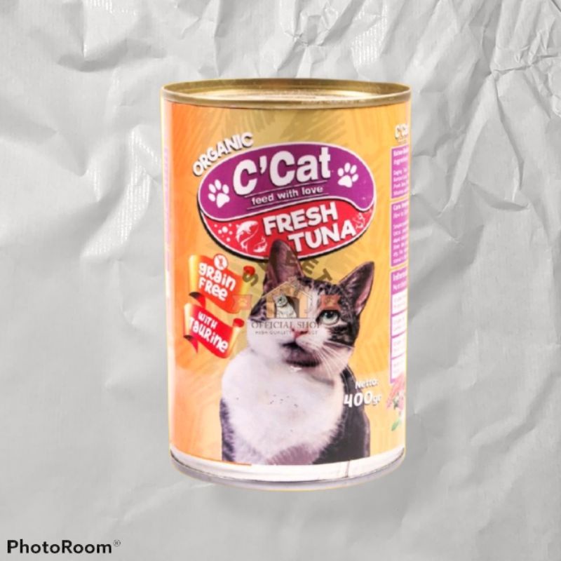 C'cat Wet Food Makanan Kucing Kaleng Murah Adult &amp; Kitten 400 gram