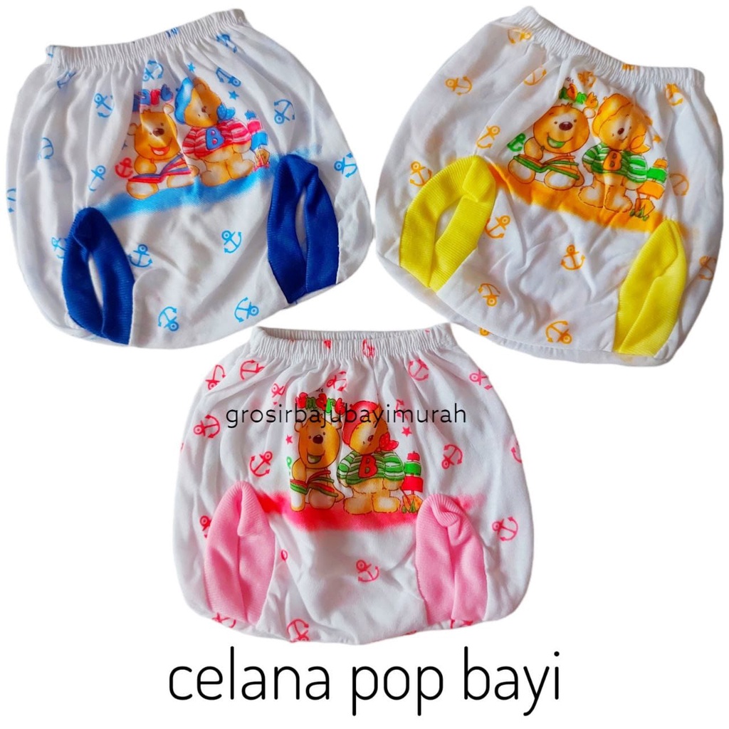 1 LUSIN celana POP MOTIF bayi perlengkapan bayi baru lahir