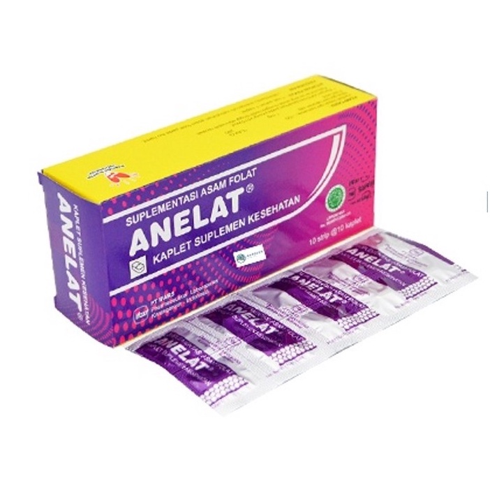 ANELAT ASAM FOLAT 1 MG / SUPLEMEN KESEHATAN 1 STRIP 10 KAPLET