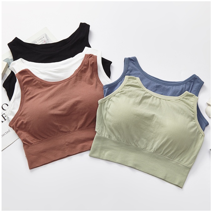 Bra tank top sport kaos import tanpa kawat kekinian trendy Korea