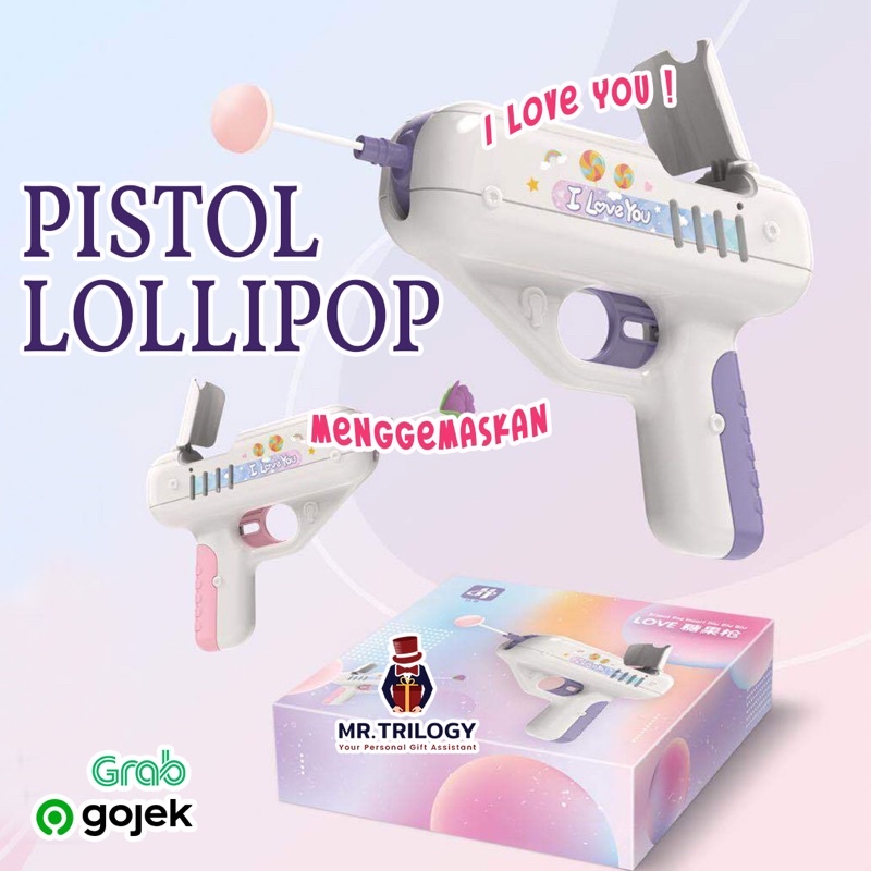 Mainan Tembakan Pistol Permen Lolipop Candy Gun Viral Tiktok Hadiah Kado Anak Lucu Kekinian Manis Lollipop Tiktok