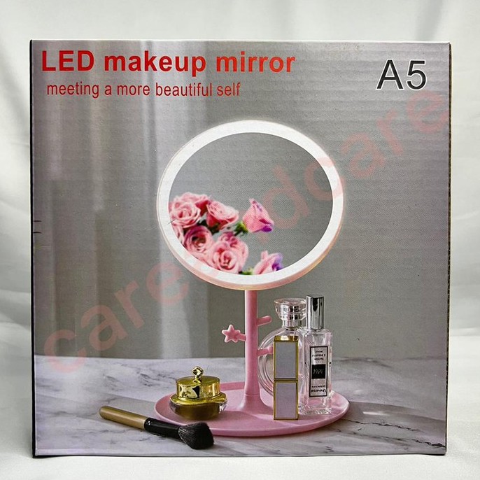 LED MIRROR TOUCH SENSOR | KACA RIAS BULAT| KACA MAKEUP | CERMIN RIAS | CERMIN MAKEUP BULAT DENGAN 3 WARNA LAMPU LED