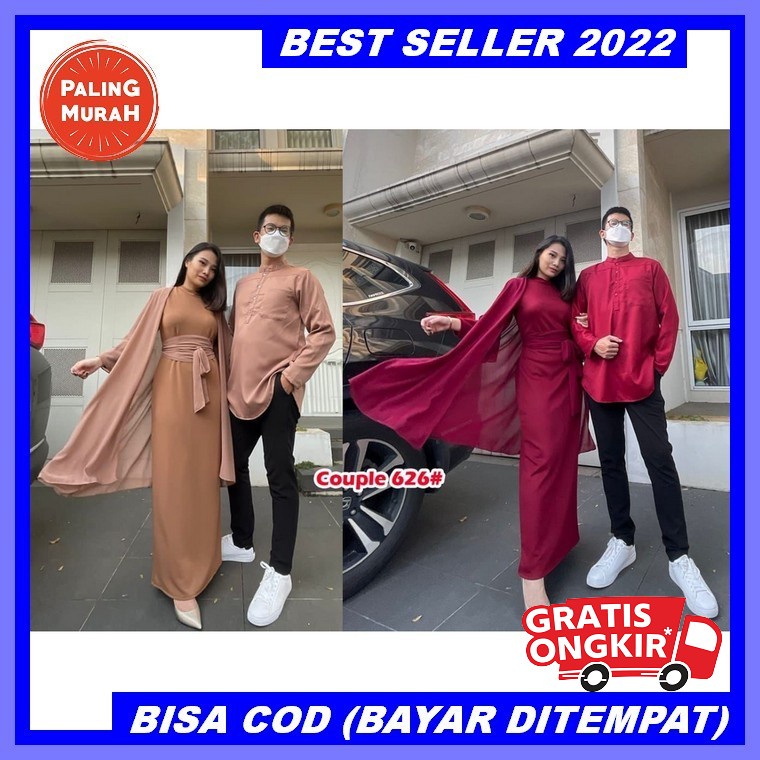 Baju Copel Gamis Syar'I Terbaru 2022 Warna Hitam Couple Murah Baju Gamis Couple Pasangan Gamis Lebar