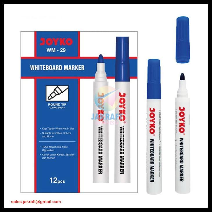 

Spidol Papan Tulis Kaca Glassboard Whiteboard Marker Biru Joyko Wm-29 Kode 891