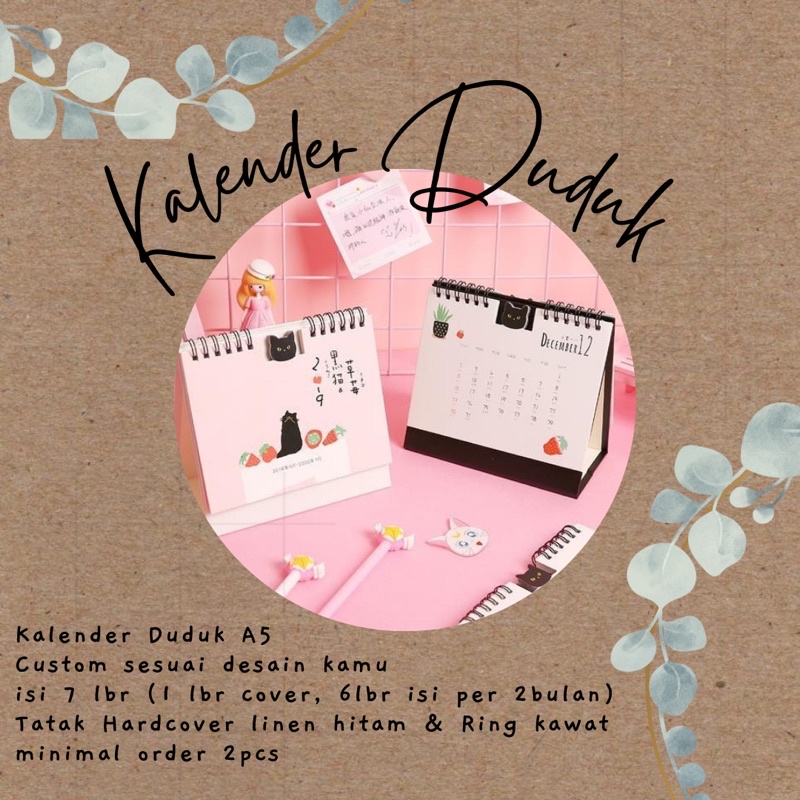 Jual Kalender Meja / Kalender Duduk Custom Desain | Shopee Indonesia