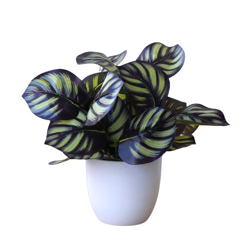 Satu7an Ornamen Bunga Plastik Tanaman hias Dekorasi Rumah Pajangan ARTIFICIAL Murah Impor pot bonsai-DAUN 7 - PBP09