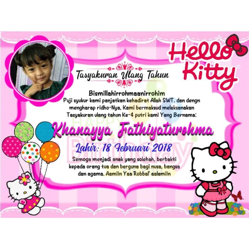 

STIKER LABEL NASI BOX ACARA TASYAKURAN KELAHIRAN - AQIQAH - ULANG TAHUN KARAKTER HELLO KITTY