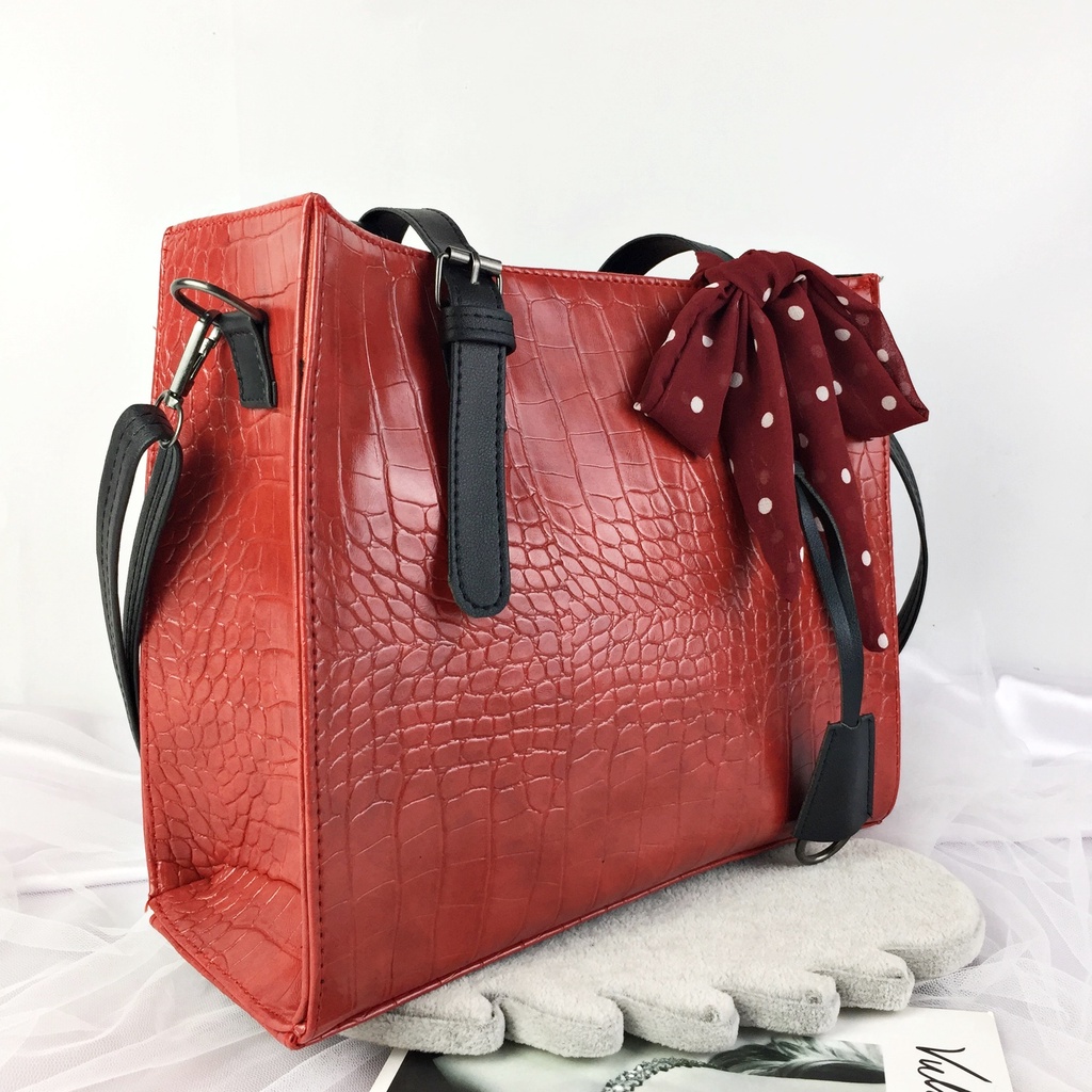 Tas Slempang Totebag Croco Lomenia Lokal Premium KT026