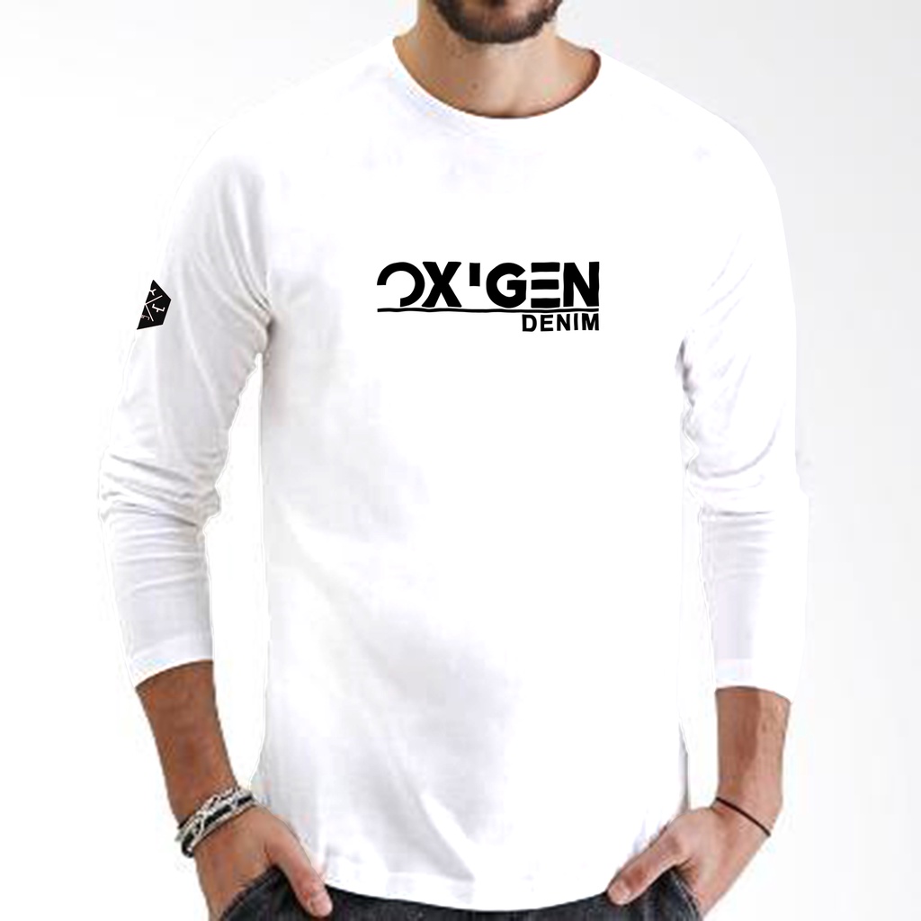 Kaos import lengan panjang-atasan pria lengan panjang terbaru-baju branded pria oxygen-baju kaos lak