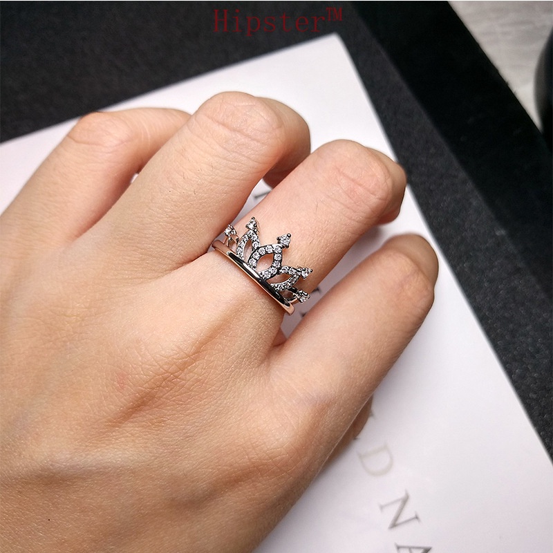 Hot Selling Creative Design Personalized Fashion Crown Inlaid with Rhinestone Ring