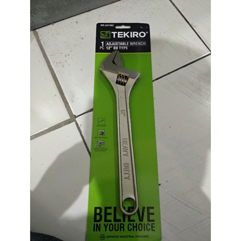 TEKIRO KUNCI INGGRIS 12 INCH / KUNCI BACO ADJUSTABLE WRENCH 300mm JAPAN STANDART