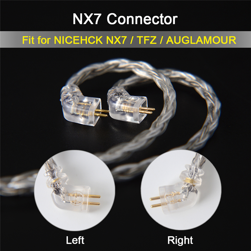 Nicehck C16-4 Kabel Earphone 16 Plug Mmcx Core Lapis Silver 3.5/2.5/4.4mm Untuk Qdc/Nx7/Zx/V3/Qdc/V2 Pin