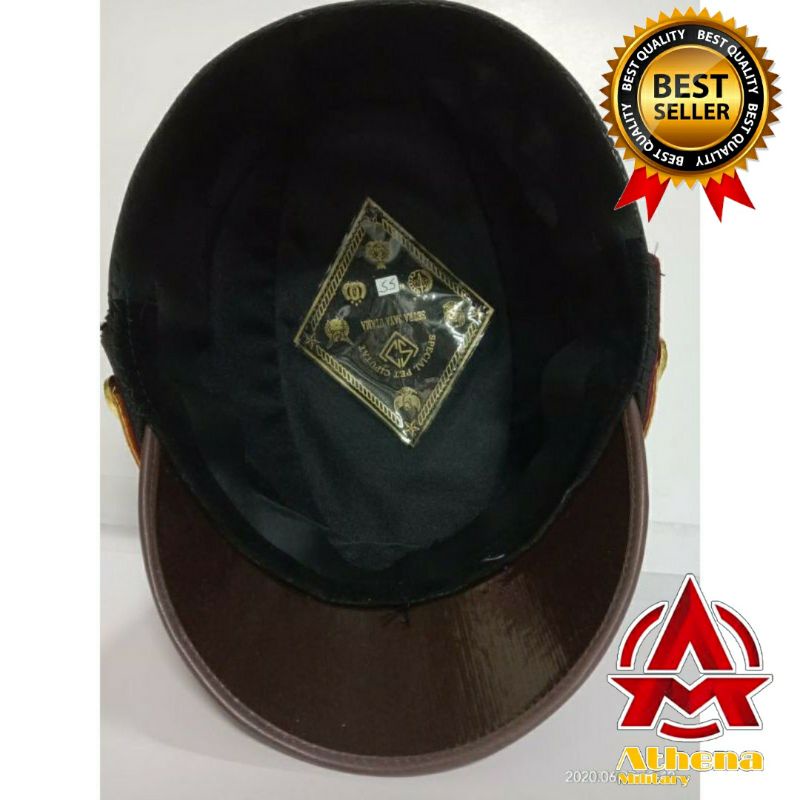 Topi Pet PDU Polwan bintara coklat |Pet PDU POLWAN BINTARA|Topi Pet PDU bintara