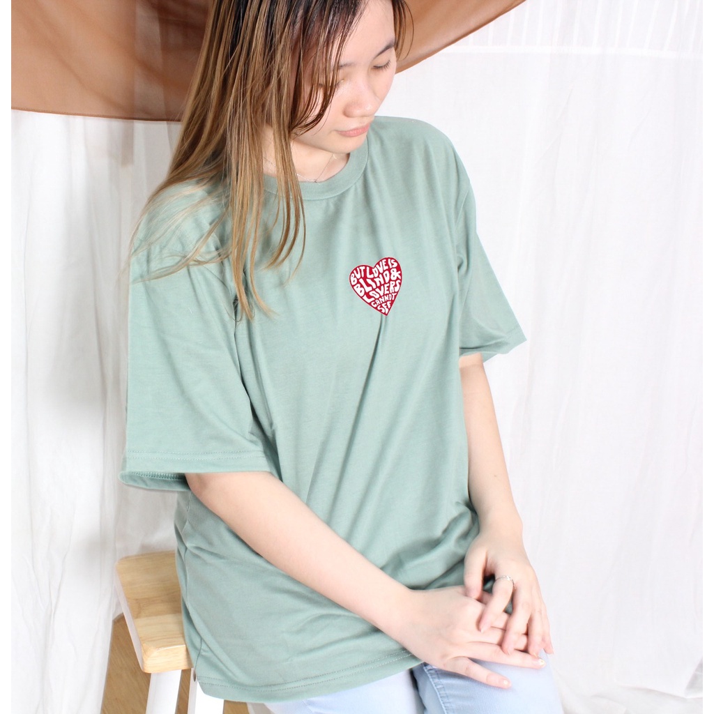 MYSTIQUE.ID-BAJU KAOS LOVE IS BLIND T-SHIRT LUCU DAN AESTHETIC