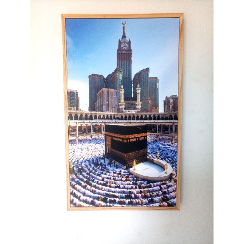 Poster pajangan/hiasan dinding masjidil haram kabah mekah