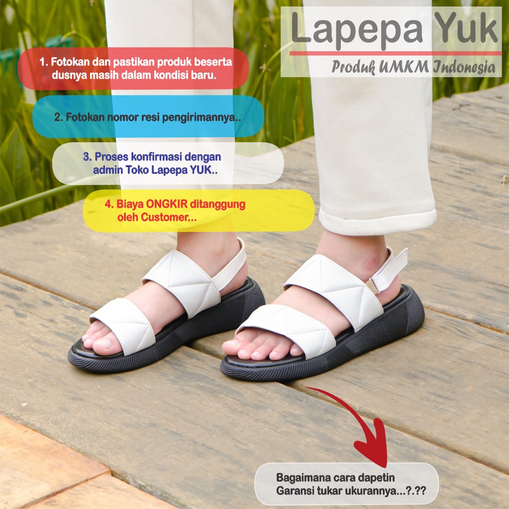 LAPEPA YUK -  Sepatu Sandal Wanita Wedges JOVANKA ALL COLOR Model Ban dua Tali Strap belakang Hak Tinggi Spatu Sendal Gunung Cewek  Size 36 37 38 39 40 41 Warna Hitam Black Cewe Kekinian Premium Terbaru Shoes Ori Original Mall Official Store Promo