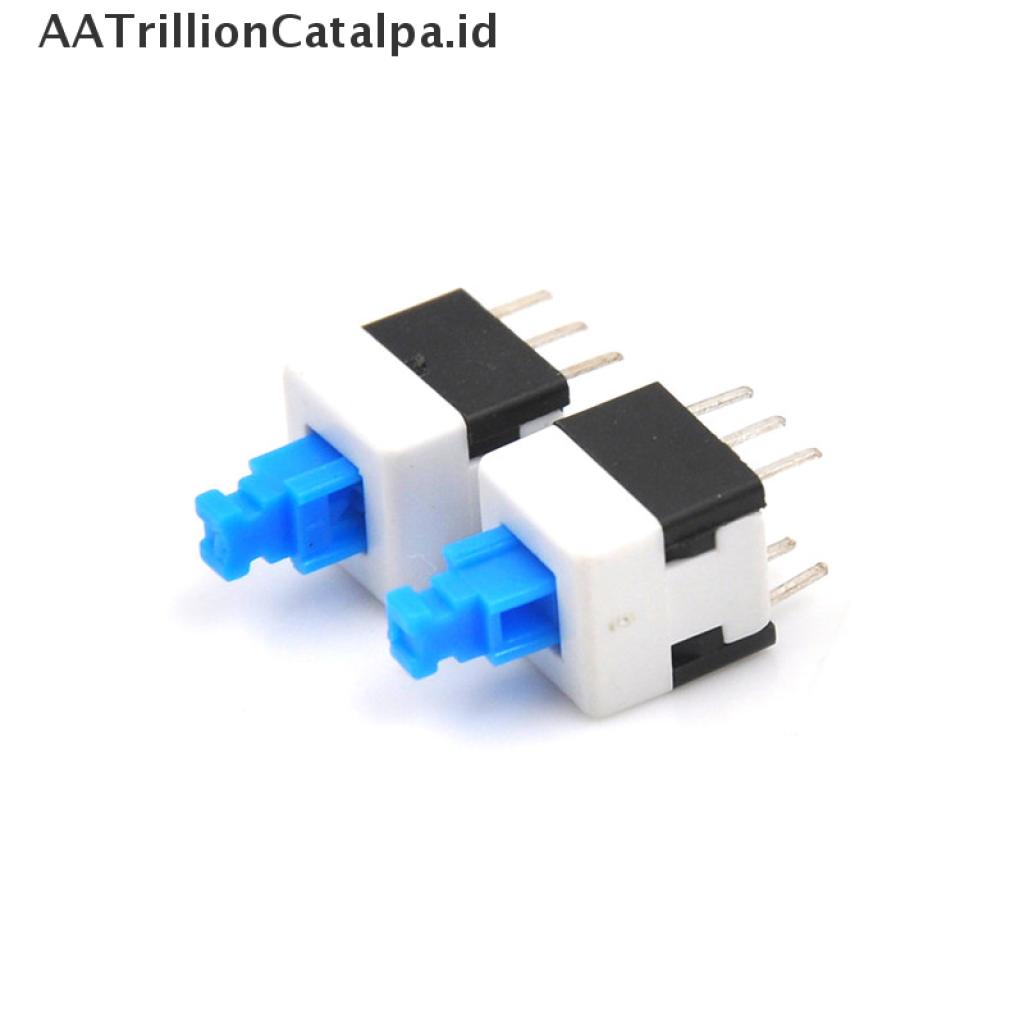 10 Pcs Tombol Saklar Kunci Otomatis Model Baris Ganda Ukuran 8x8mm 6 Pin