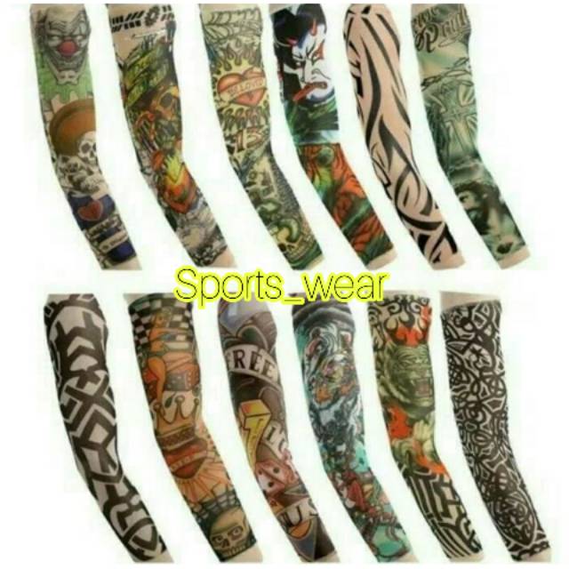 Manset tangan tato arm sleeve motor ride