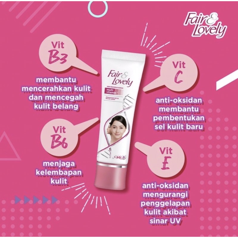 Fair &amp; Lovely Multivitamin Cream Pencerah Wajah 23gr