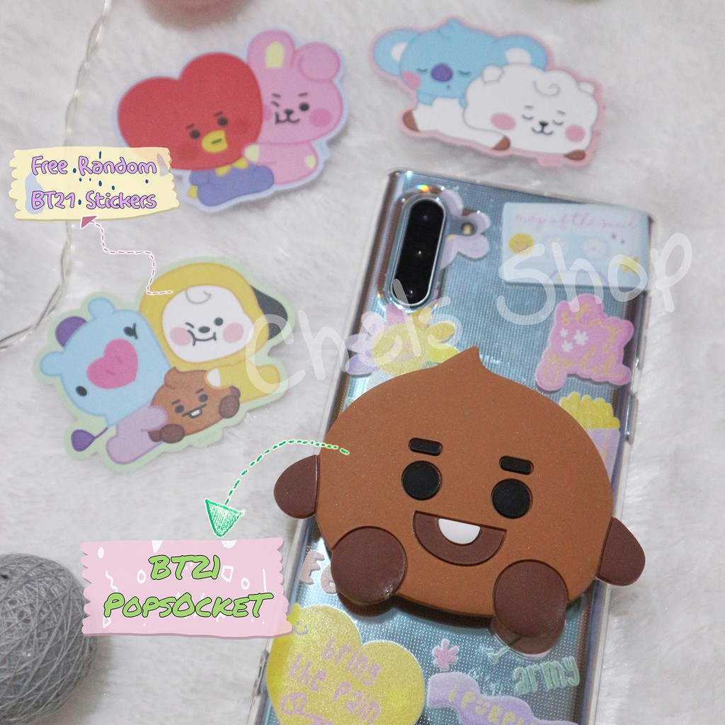 [UNOFF] BT21 BABY POPSOCKET PHONE HOLDER GRIPTOK BTS KOYA RJ MANG SHOOKY CHIMMY TATA COOKY