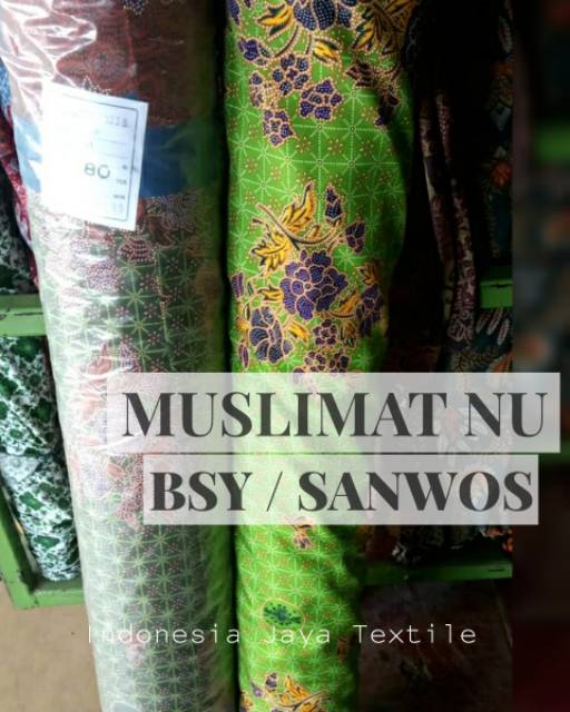 KAIN MUSLIMAT NU (LOGO) BSY DAN SEMI SUTRA